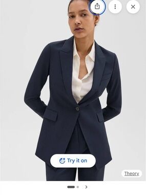 Theory Etiennette Sea Blue Suit - 10
